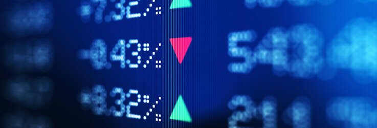 Percentages on stock ticker values